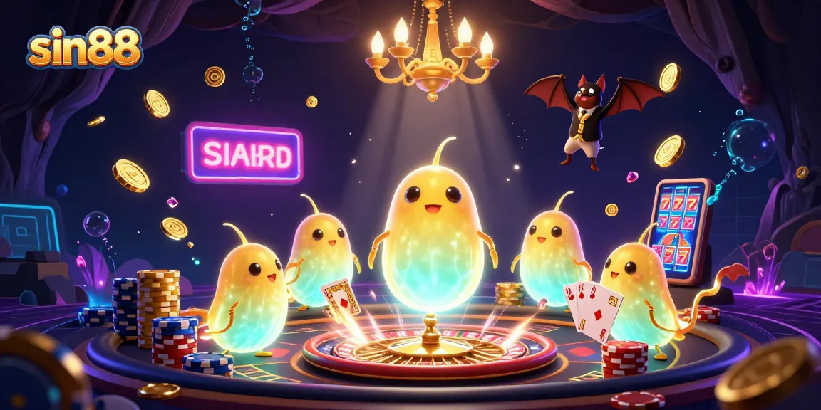 Experience the captivating sin88 casino adventure with glowing characters and dynamic gaming elements.